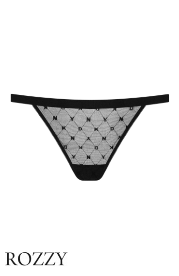 Трусы стринги DKNY Monogram Mesh DK5029 черный 