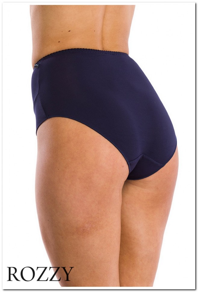 Трусы макси хлопковые Key LPF 001 синий (уп.2шт.)