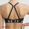 Бюстгальтер без косточек хлопковый DKNY Cozy Boyfriend DK4518 черный-белый