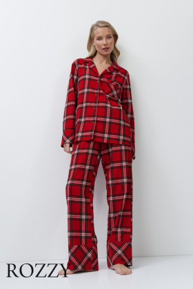 Пижама фланелевая Aruelle Bell красный