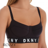 Бюстгальтер бюстье хлопковый DKNY Cozy Boyfriend DK4521 черно-белый