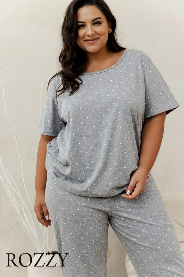 Пижама хлопковая Taro Meg Maxi 3325/3368 серый