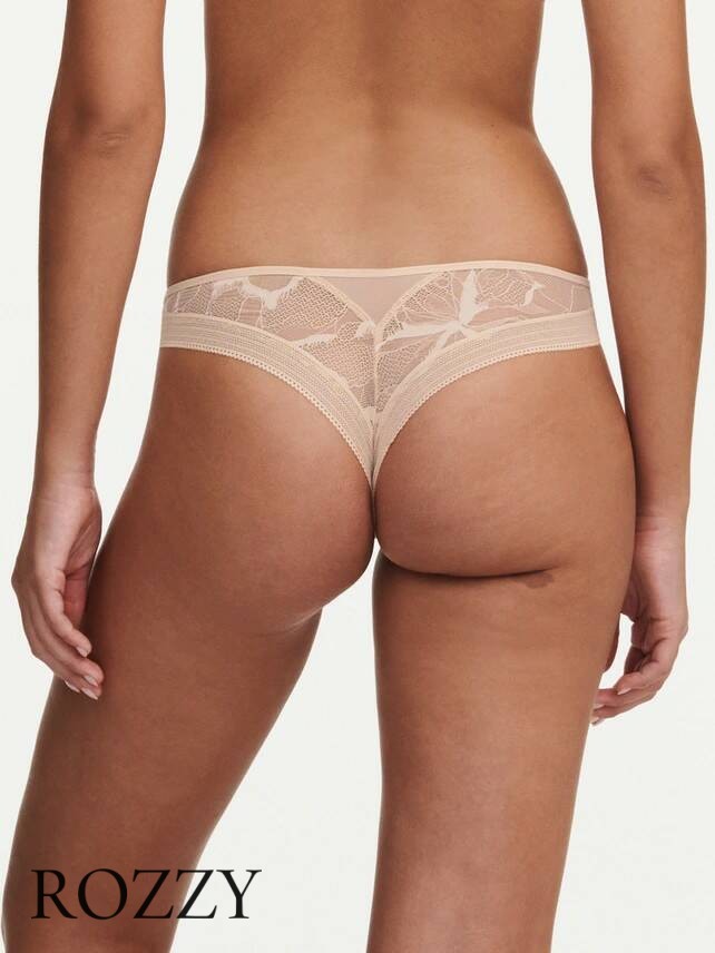 Трусы бразильяна Chantelle True lace C11M90 бежевый