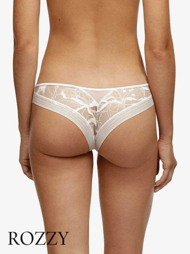 Трусы бразильяна Chantelle True lace C11M90 ванильный