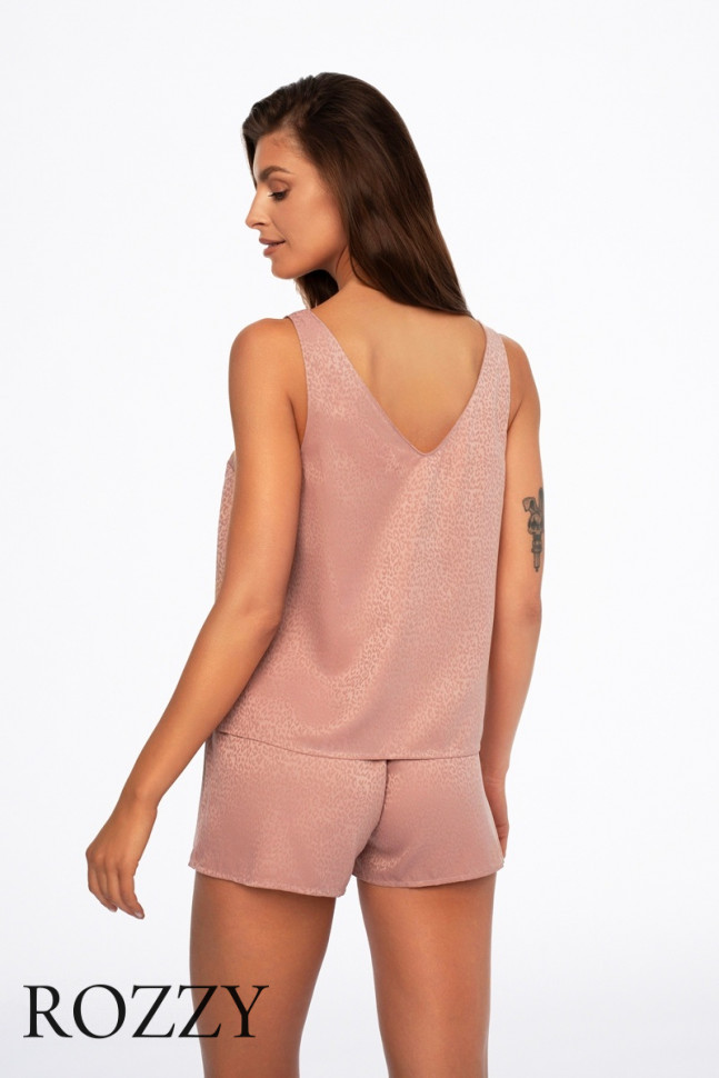 Пижама атласная Esotiq Darren 41228 пыльная роза