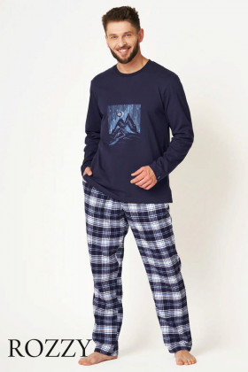 Пижама мужская Key MNS 412 темно-синий/белый