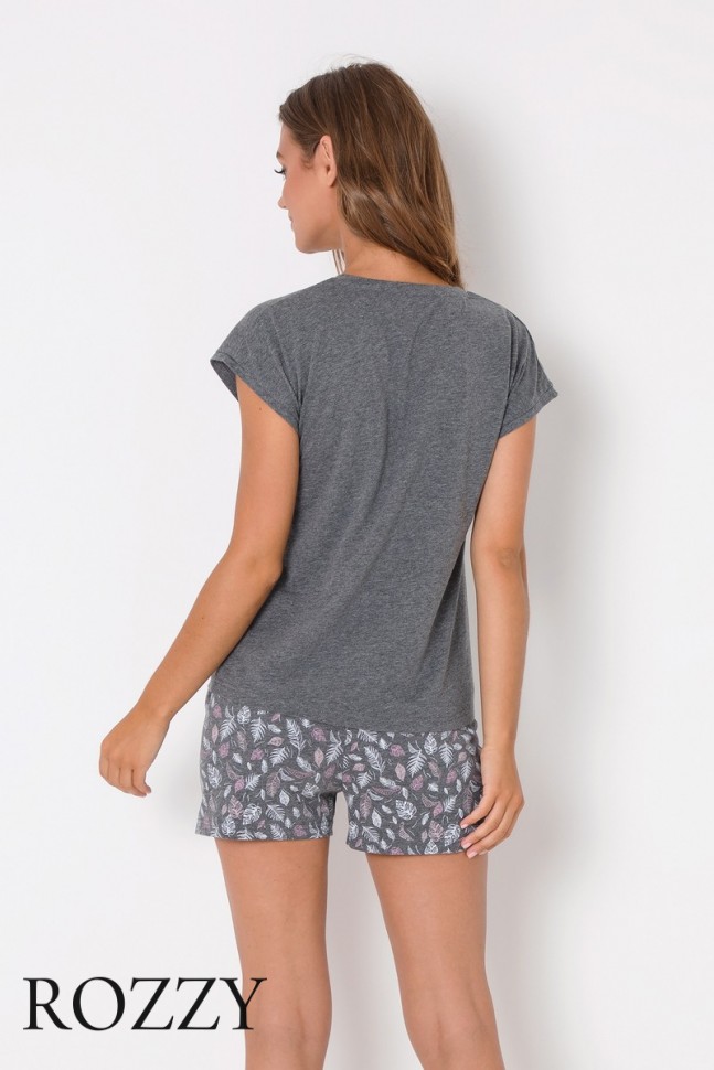 Пижама хлопковая Aruelle Kimberly серый