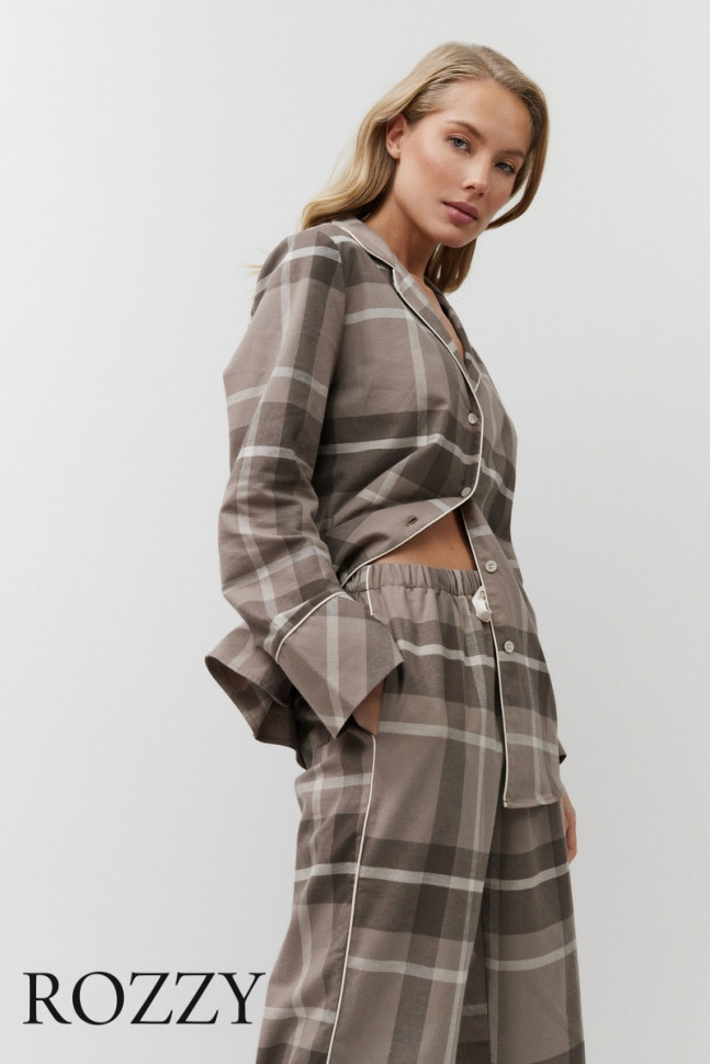 Пижама хлопковая Aruelle Elody мокка