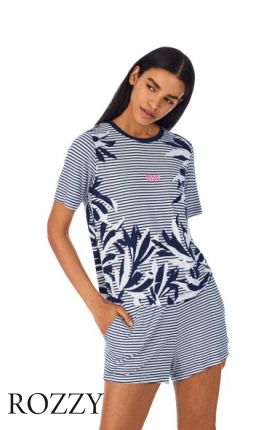 Пижама вискозная DKNY YI2922653 синий/белый