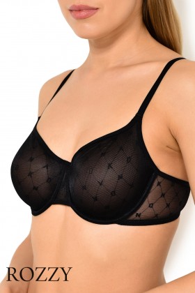 Бюстгальтер DKNY Monogram Mesh DK4039 черный 