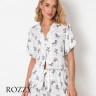 Пижама вискозная Aruelle Zoe белый/черный