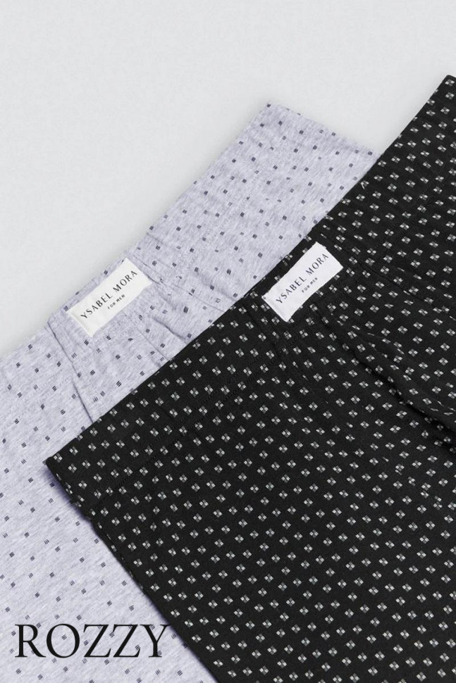 Трусы шорты мужские Ysabel Mora 20402 темно-синий/светло-серый (уп.2шт.)