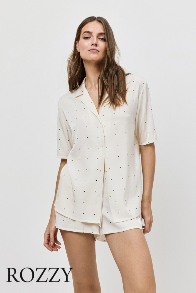 Пижама с шортами Aruelle Alba экрю