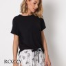 Пижама вискозная Aruelle Zola черный/белый