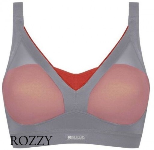 Бюстгальтер спортивный без косточек Shock Absorber S015F серый