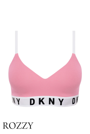 Бюстгальтер без косточек хлопковый DKNY Cozy Boyfriend DK4518 розовый