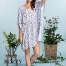 Сорочка вискозная Key LHT 913 A20 белый/синий