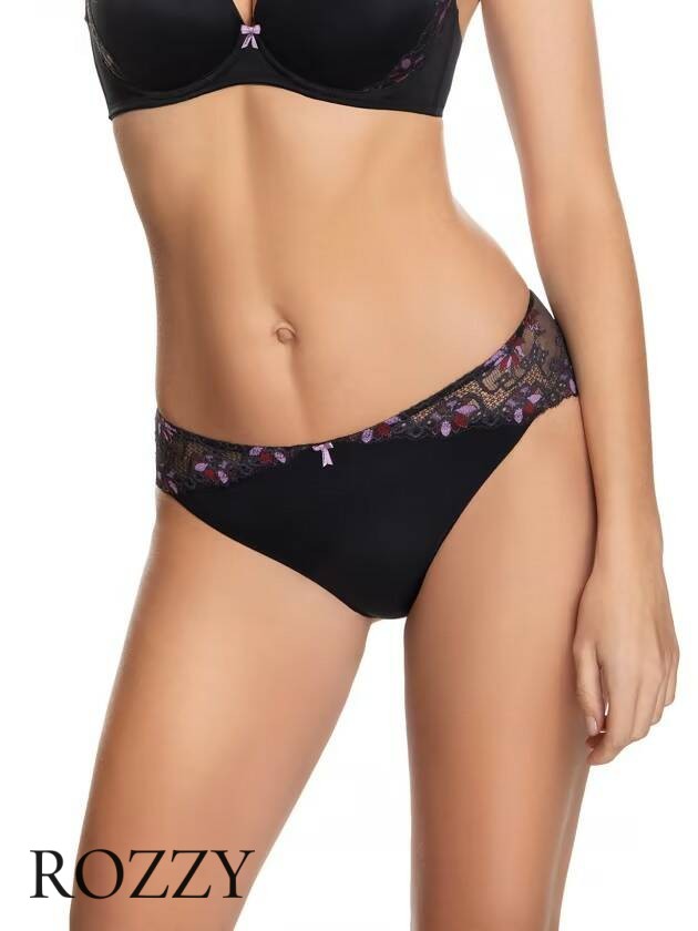 Трусы слипы Corin Daisy 02722 черный/сиреневый