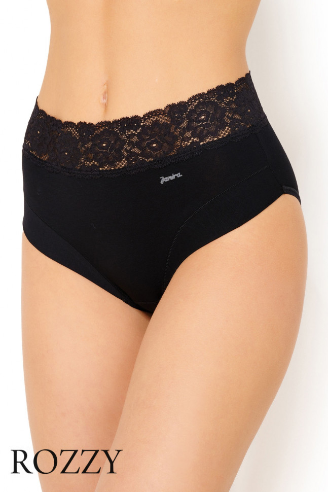 Трусы макси хлопковые Janira Dolce Cinture 31785 белый, песочный, черный