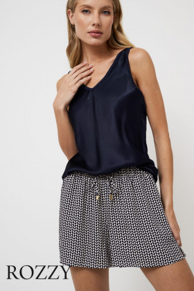 Пижама вискозная Aruelle Isobell темно-синий/графитовый