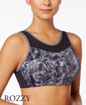 Бюстгальтер спортивный бескаркасный Maidenform DM7994 серый набивной