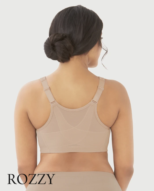Бюстгальтер без косточек спереди застежка Glamorise GI1265 кофе