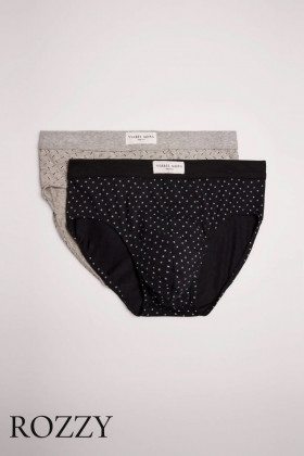 Трусы слипы мужские Ysabel Mora 20328 черный/серый (уп.2шт.)