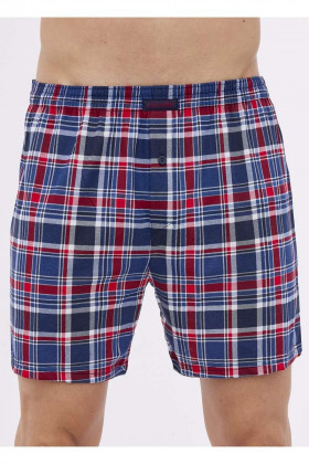 Трусы боксеры мужские Cornette 002/008-18 темно-синий (клетка)