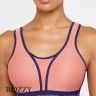 Бюстгальтер спортивный без косточек Shock Absorber S06S7 розовый цитрус/синий