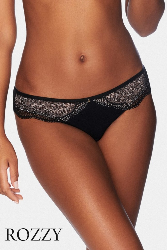 Трусы стринги Esotiq Relish 38750 черно-бежевый